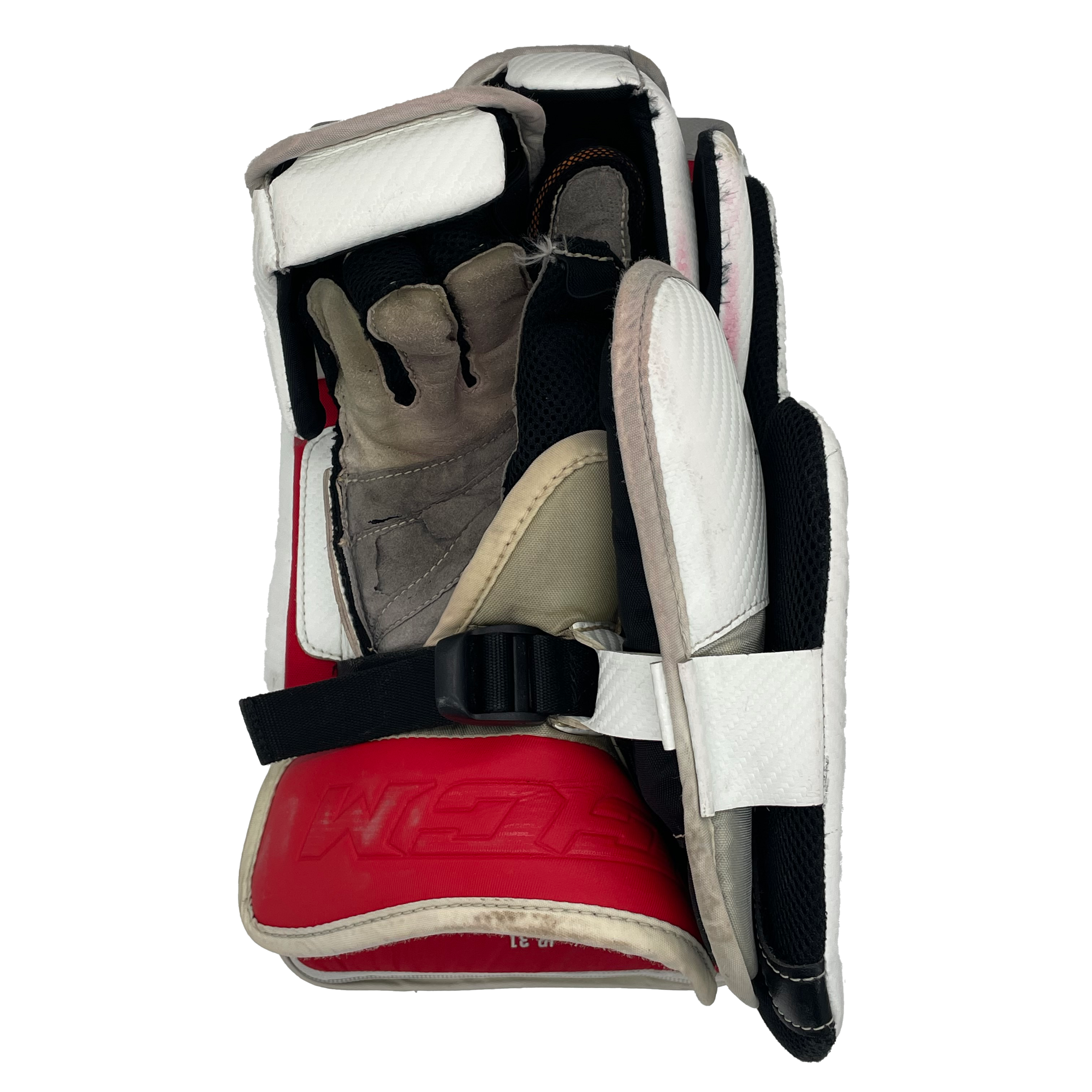 CCM Extreme Flex 5 - Ensemble de gardien de but complet Pro Stock d'occasion (rouge/blanc)